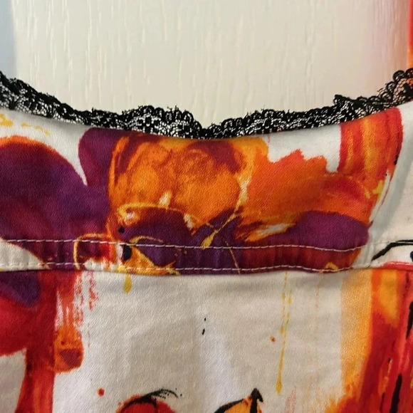 BCX Juniors mini dress size 13 party/dance orange/white sleeveless EUC - Picture 5 of 5